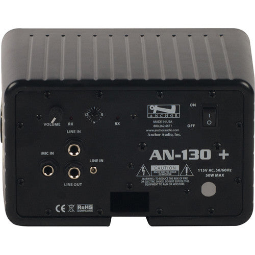Anchor Audio AN 130F1BK+ Professional Wireless Speaker Monitor with Receiver - High-Quality Black PA System for Live Performances, Events & DJing
