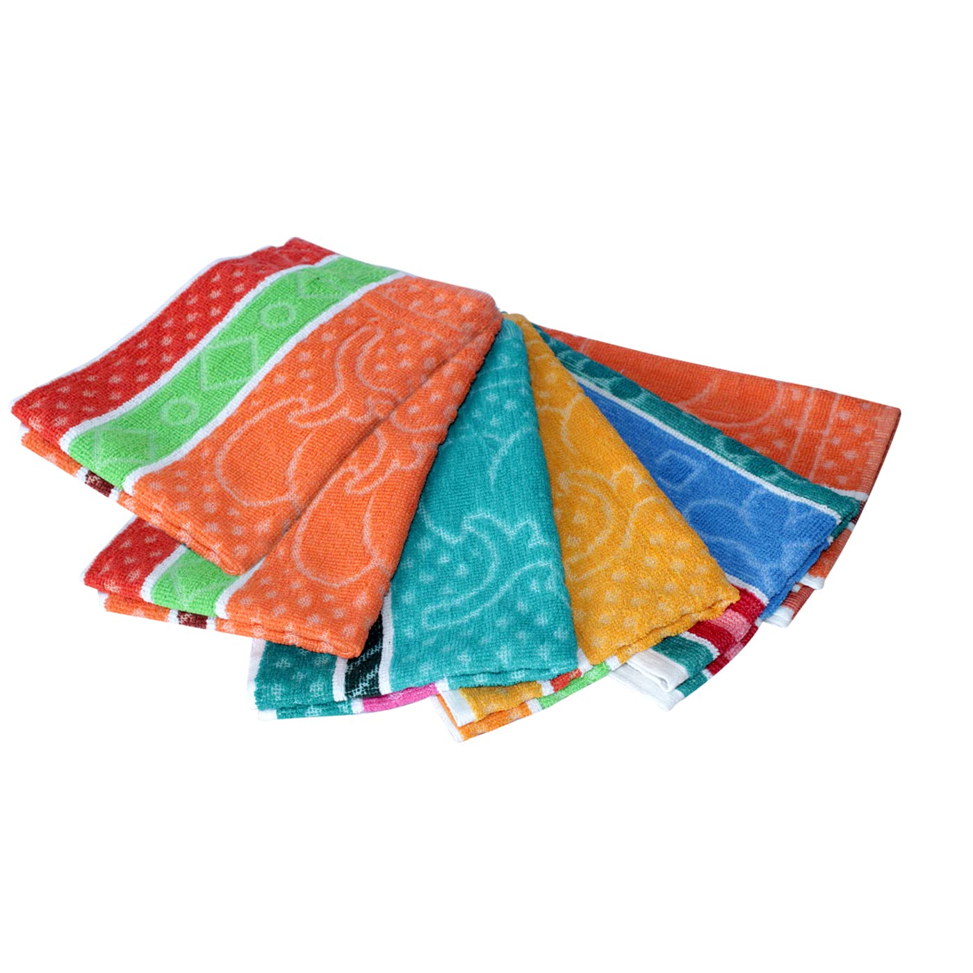 Premium High Absorbent Hand & Face Towels - 6 Pack, Soft & Quick-Drying, Multi-Color Set for Bathroom, Gym, Travel & Baby Care