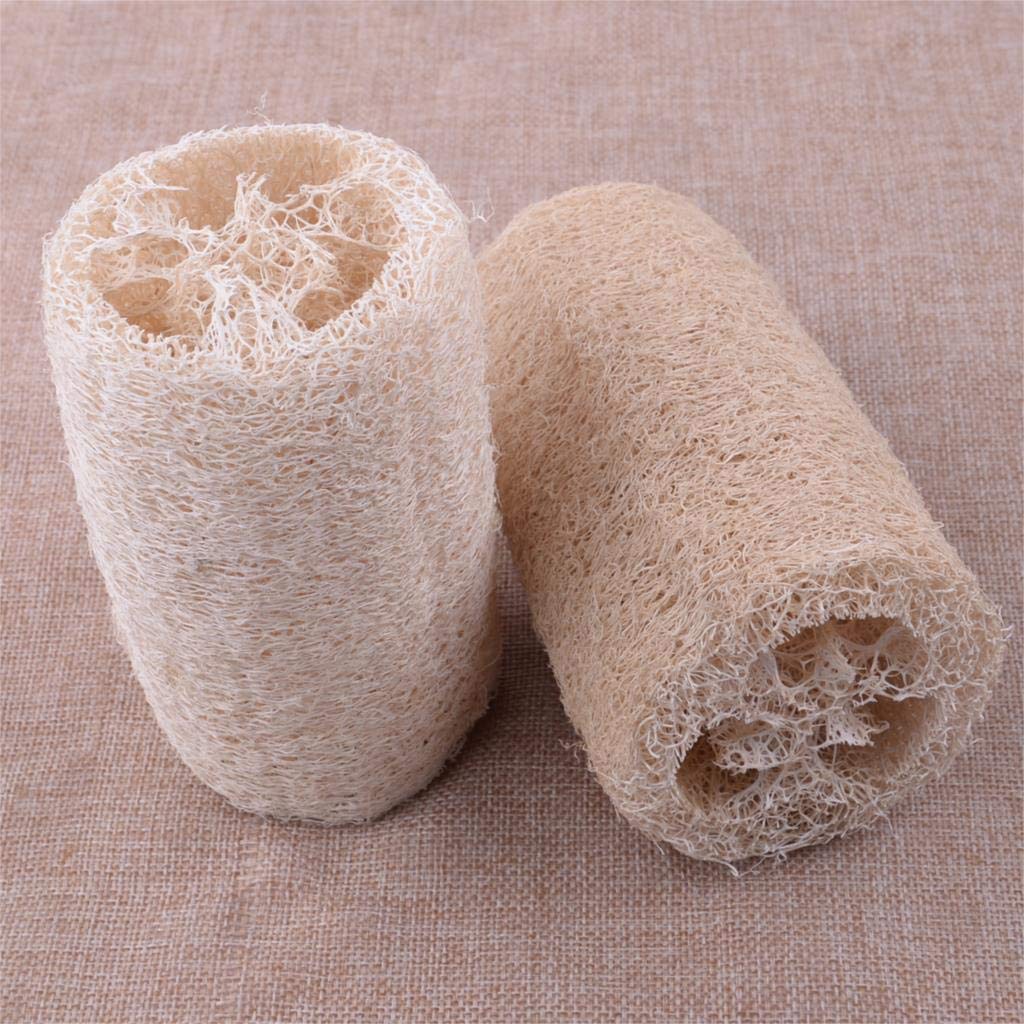 Natural Loofah Sponge Scrubber for Bath & Shower - 2 Pack Exfoliating Body Wash Pouf, Eco-Friendly Luffa Skin Care & Household Cleaning - Perfect for Spa, Exfoliation, and Gentle Skin Cleansing