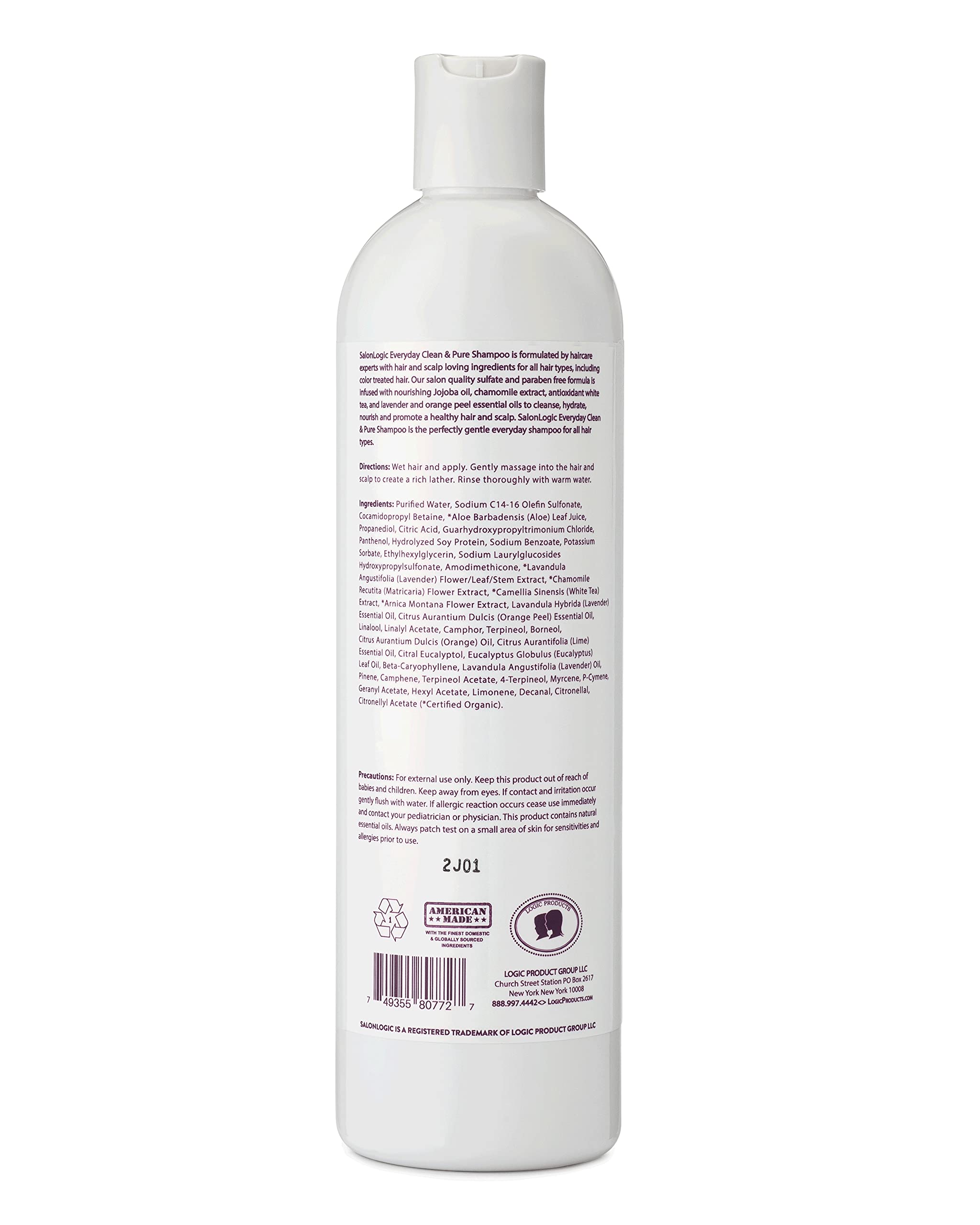 Everyday Clean & Pure Lavender Shampoo - Keratin Treatment for Hydration & Moisture | Sulfate-Free, Color-Safe Hair Care | Salon Quality Natural Scent | Perfect for Dry, Damaged & Color-Treated Hair at Home