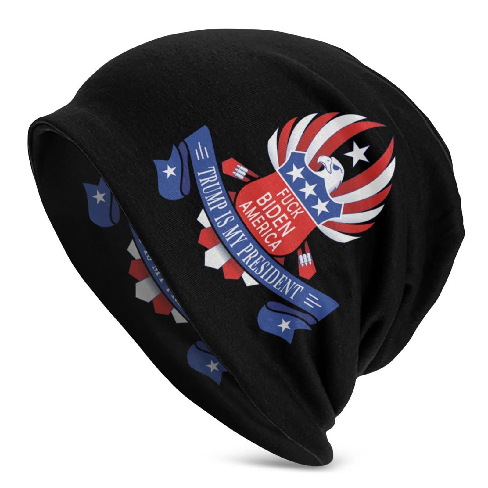Pro America Patriotic Knit Beanie Cap - Warm Winter Slouchy Hat for Men & Women - Perfect for Outdoor Activities, Sports & Casual Wear