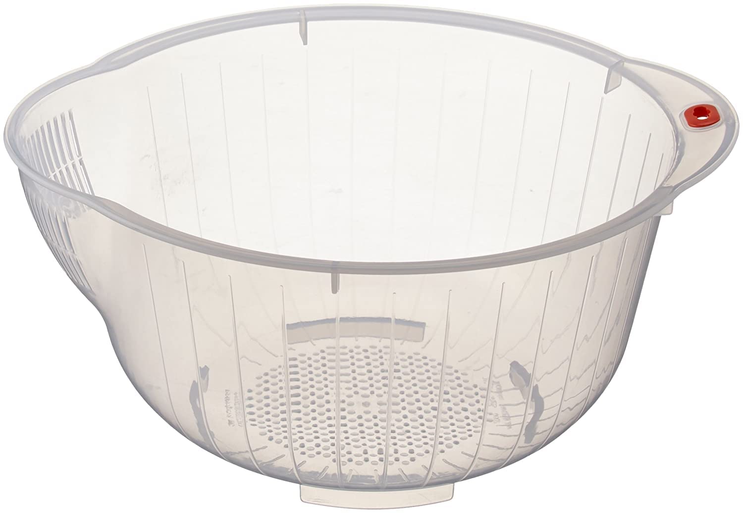 Japanese Rice Washing Bowl - Plastic Colander with Side & Bottom Drain Holes for Perfectly Rinsed Rice - Ideal for Sushi, Rice Cooking & Asian Cuisine Prep