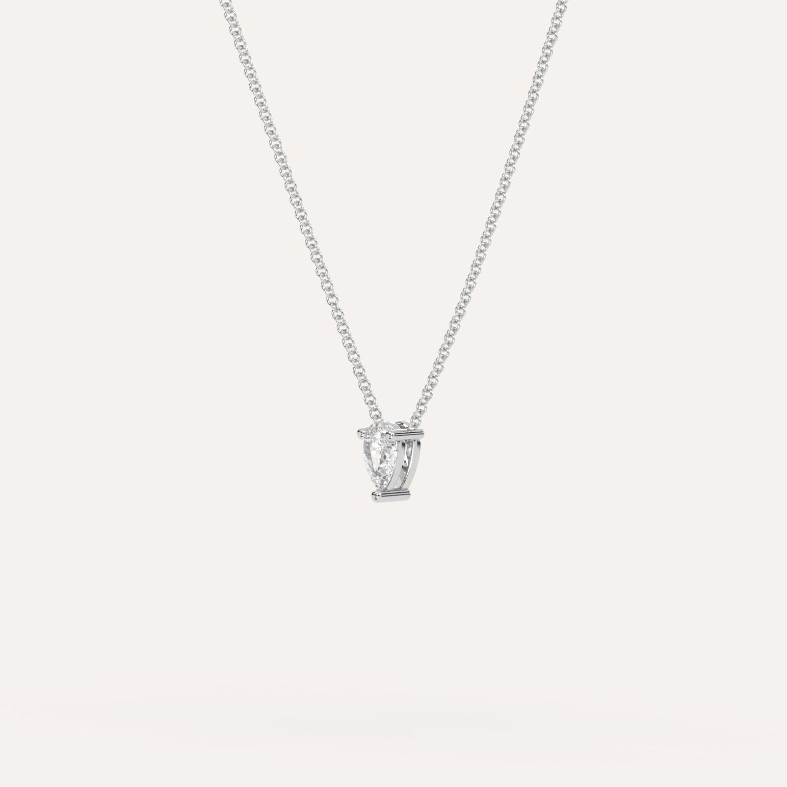 1/4 Carat Pear Floating Diamond Necklace - Elegant Dainty Pendant for Women, Perfect for Weddings, Anniversaries & Special Occasions