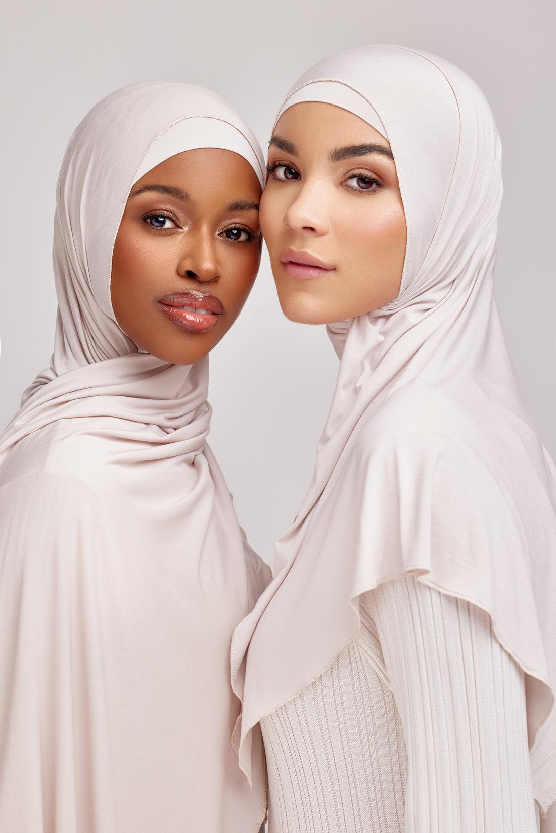 OEKO-TEX Certified Bamboo Jersey Hijab Set - Terra Rose | Soft & Breathable Muslim Headscarf for Women | Perfect for Daily Wear, Prayer & Modest Fashion