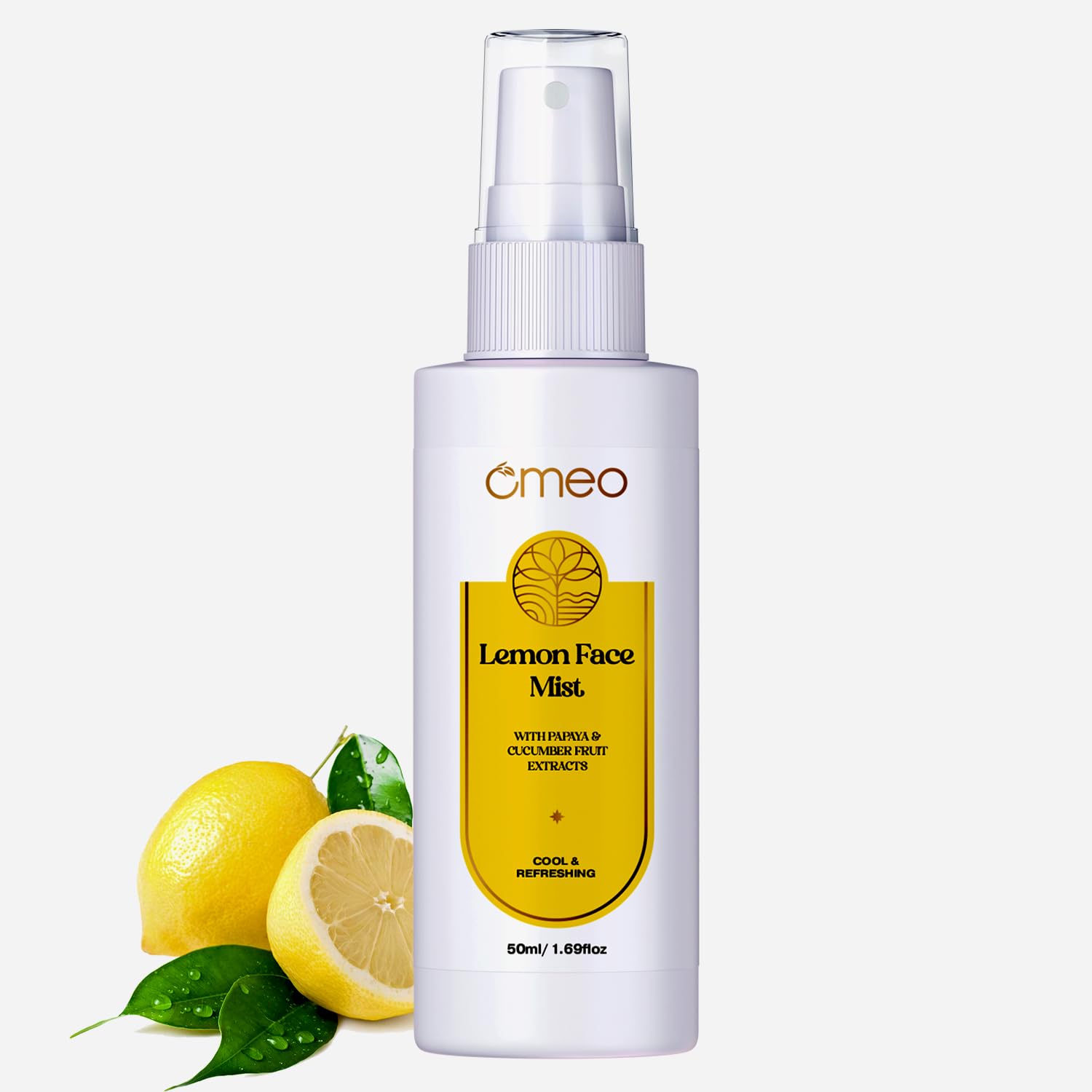 Omeo Lemon Face Mist - 50ml Hydrating Facial Spray for Dry Skin, Refreshing & Soothing, Perfect for Travel, Gym & Daily Skincare Routine
