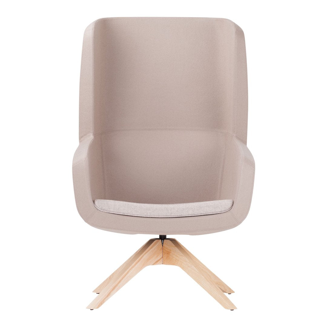 Arca Lounge Armchair with Solid Wood Base - Modern Accent Chair for Living Room, Bedroom, or Office