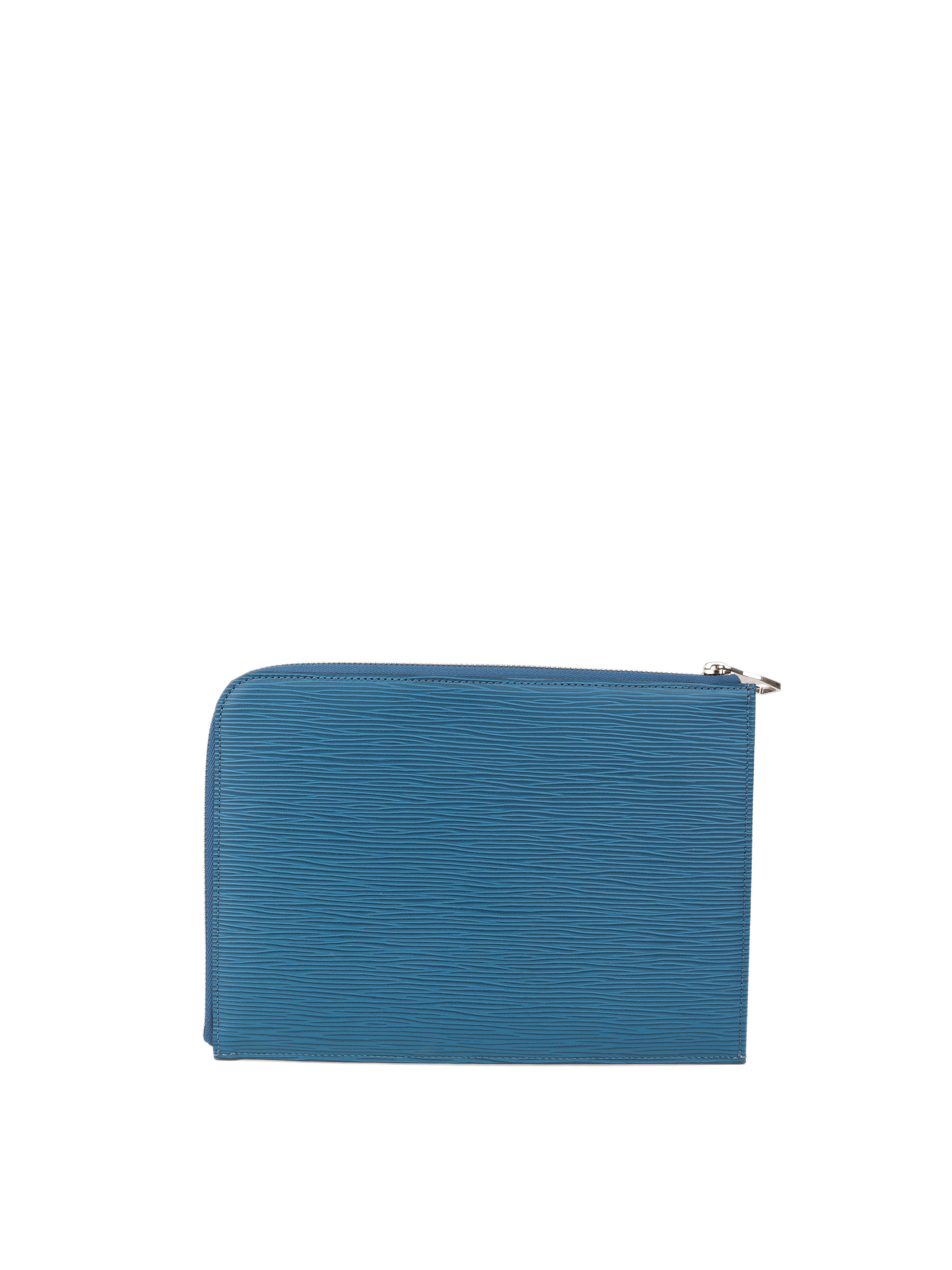 Authentic Louis Vuitton Blue Epi Leather Pouch - Luxury Small Wallet for Women & Men - Perfect for Travel, Cards & Cash Organization
