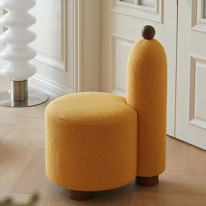 White Boucle Sherpa Tripod Accent Chair - Pink Boucle Sherpa Chair for Living Room, Bedroom & Office - Cozy Modern Seating for Home Decor