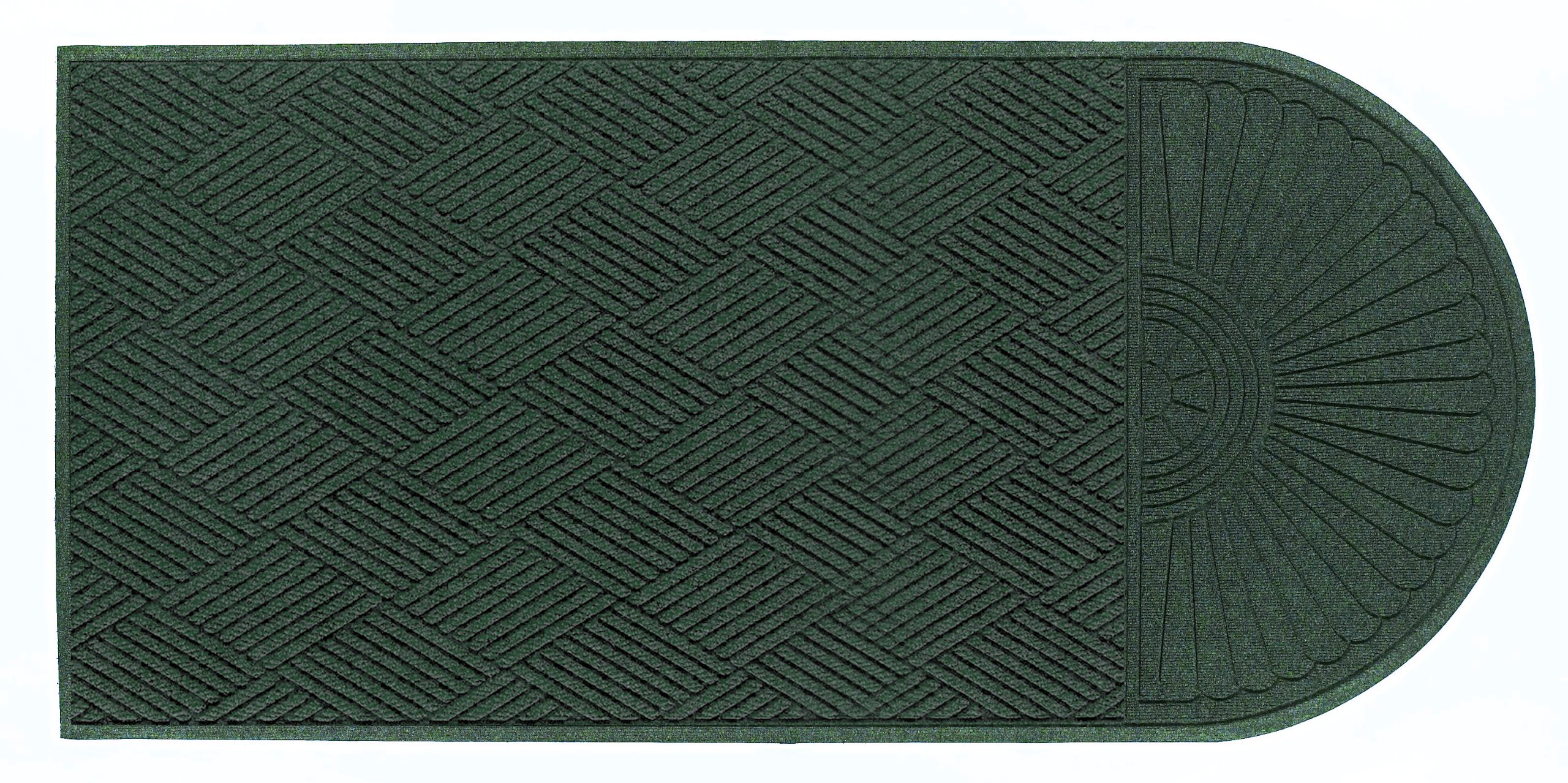 Premium Waterhog Eco Grand Premier PET Polyester Fiber Indoor/Outdoor Floor Mat with SBR Rubber Backing - 10.5' x 4' x 3/8