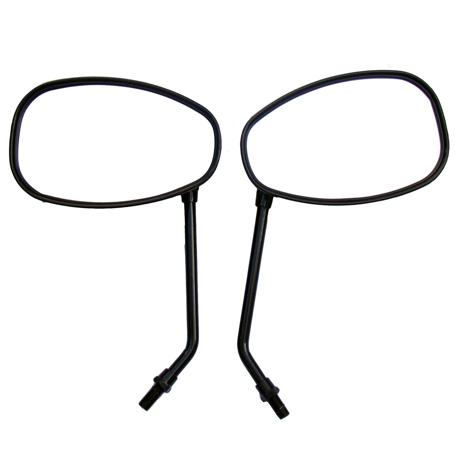 Black Oval Rear View Mirrors for 2014 KYMCO Like 200i Scooter - Durable Side Mirrors Replacement for Enhanced Safety and Visibility While Riding