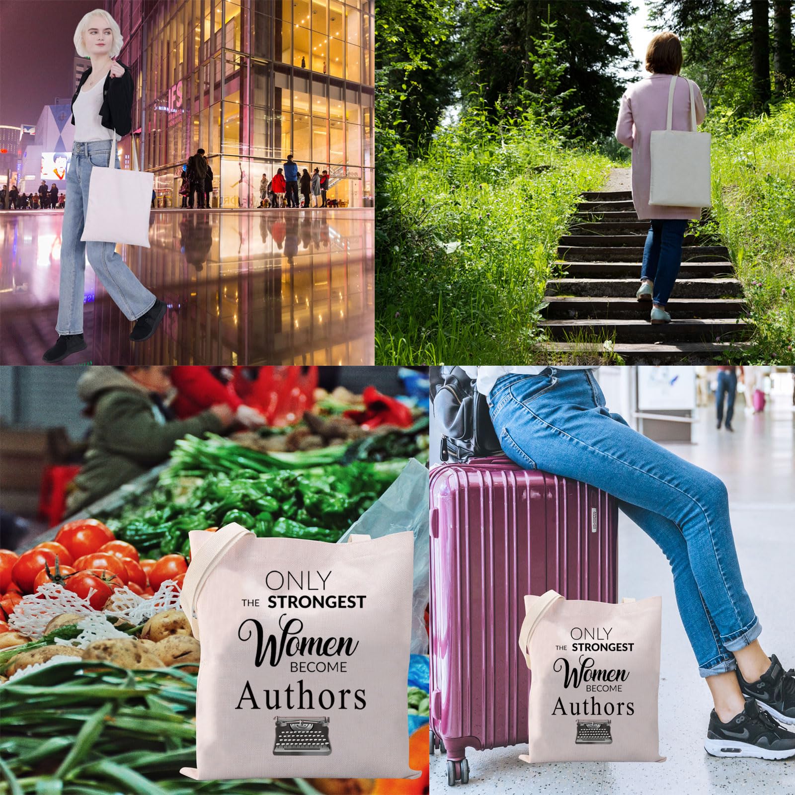 VAMSII Author Tote Bags - Premium Writer Gifts for Women, Inspirational Novelist Present for New Authors - Perfect for Book Lovers, Writing Conferences & Literary Events