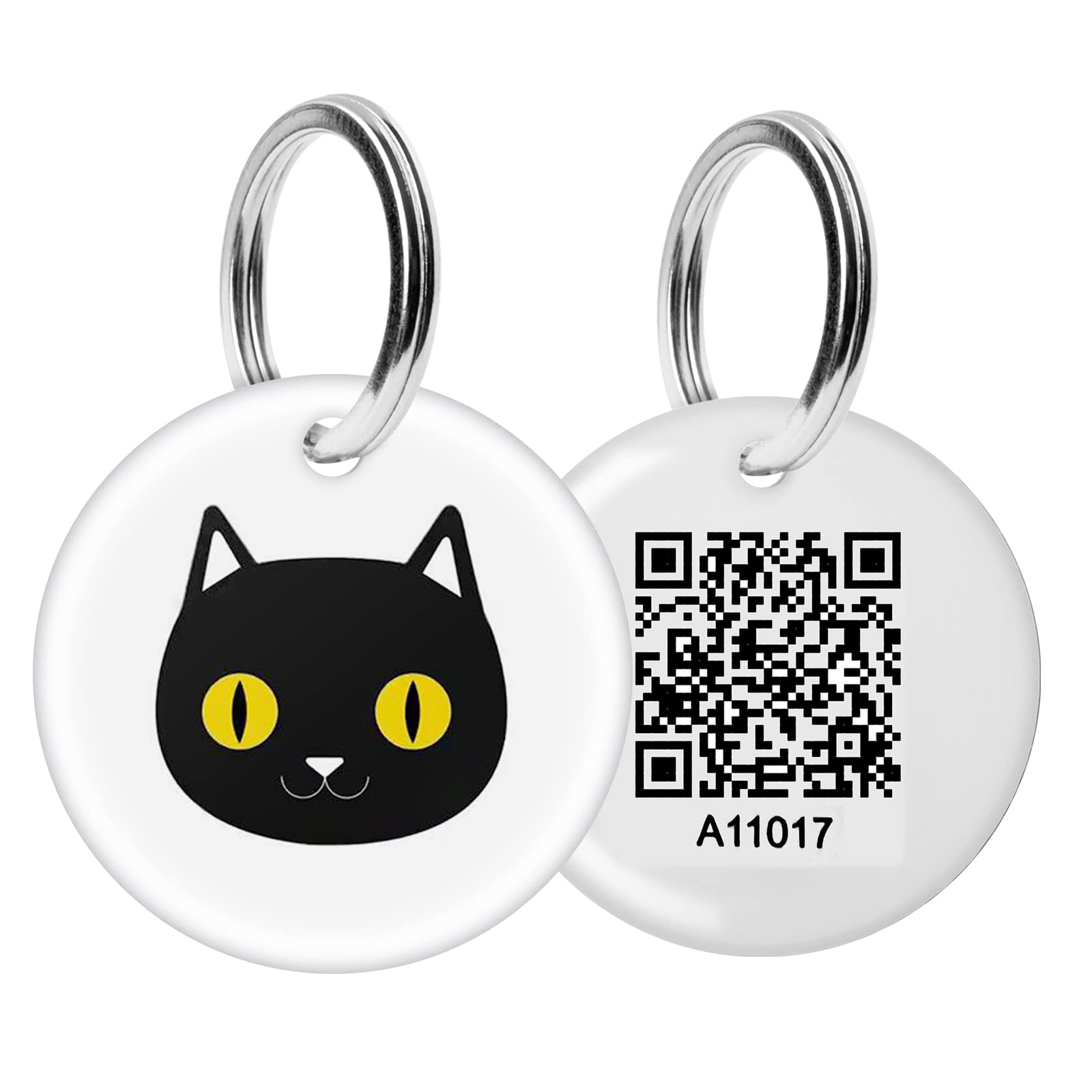 Anzir Personalized QR Dog Tags - Custom Engraved Pet ID Tags with Editable Profile | Scan QR Code for SMS, Email & Location Tracking | Perfect for Dogs & Cats (Black) - Ideal for Daily Walks, Travel & Emergency Contact Info