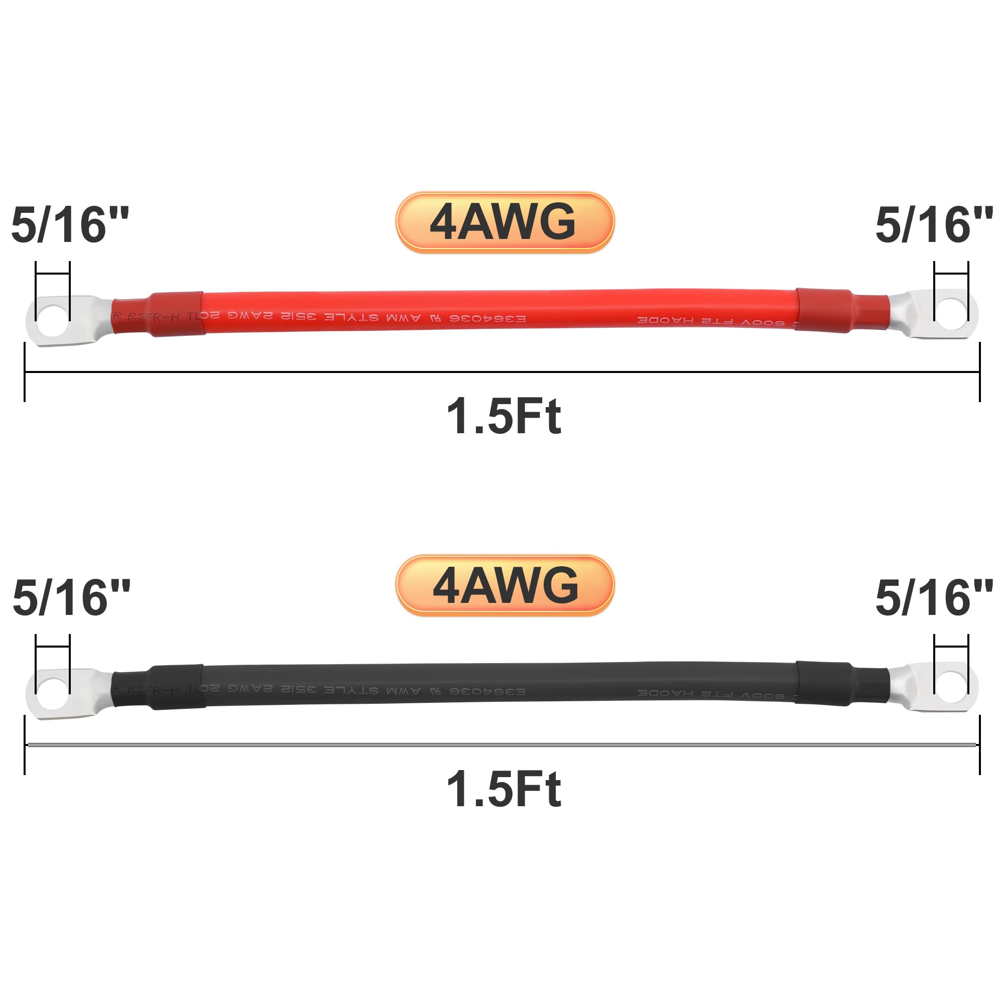 4 Gauge Battery Cable with 5/16