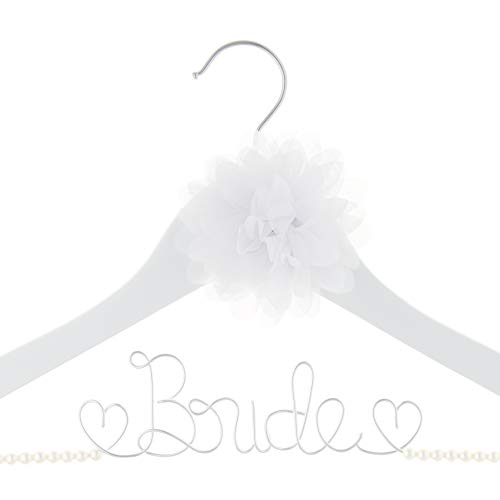 White With Pearl Strand and Flower