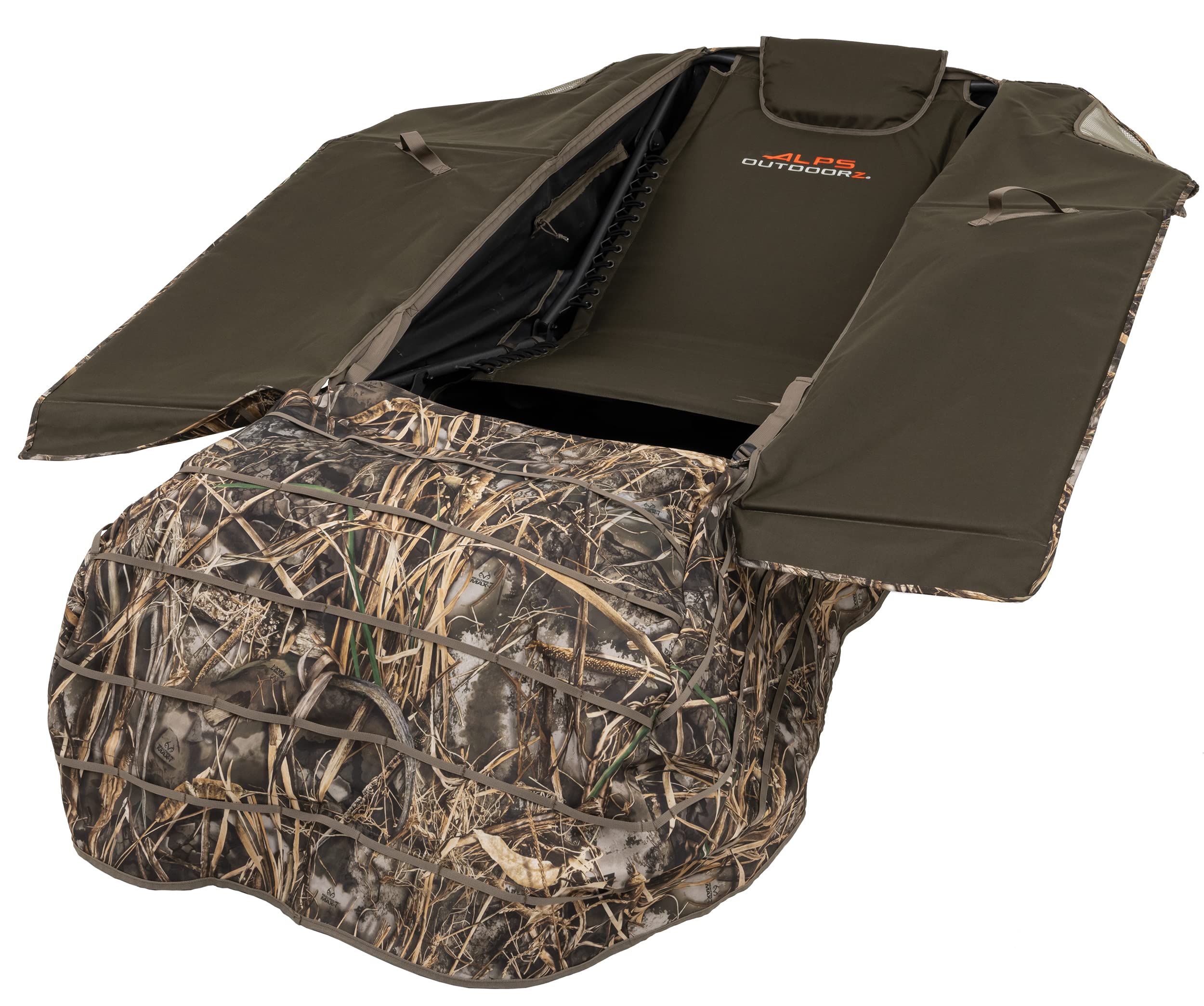 ALPS OutdoorZ Legend Layout Blind - Waterproof Hunting Blind with Zero-Gravity Chair, Mesh Face Screen & Backpack Straps | Perfect for Deer, Duck & Turkey Hunting in All Weather Conditions