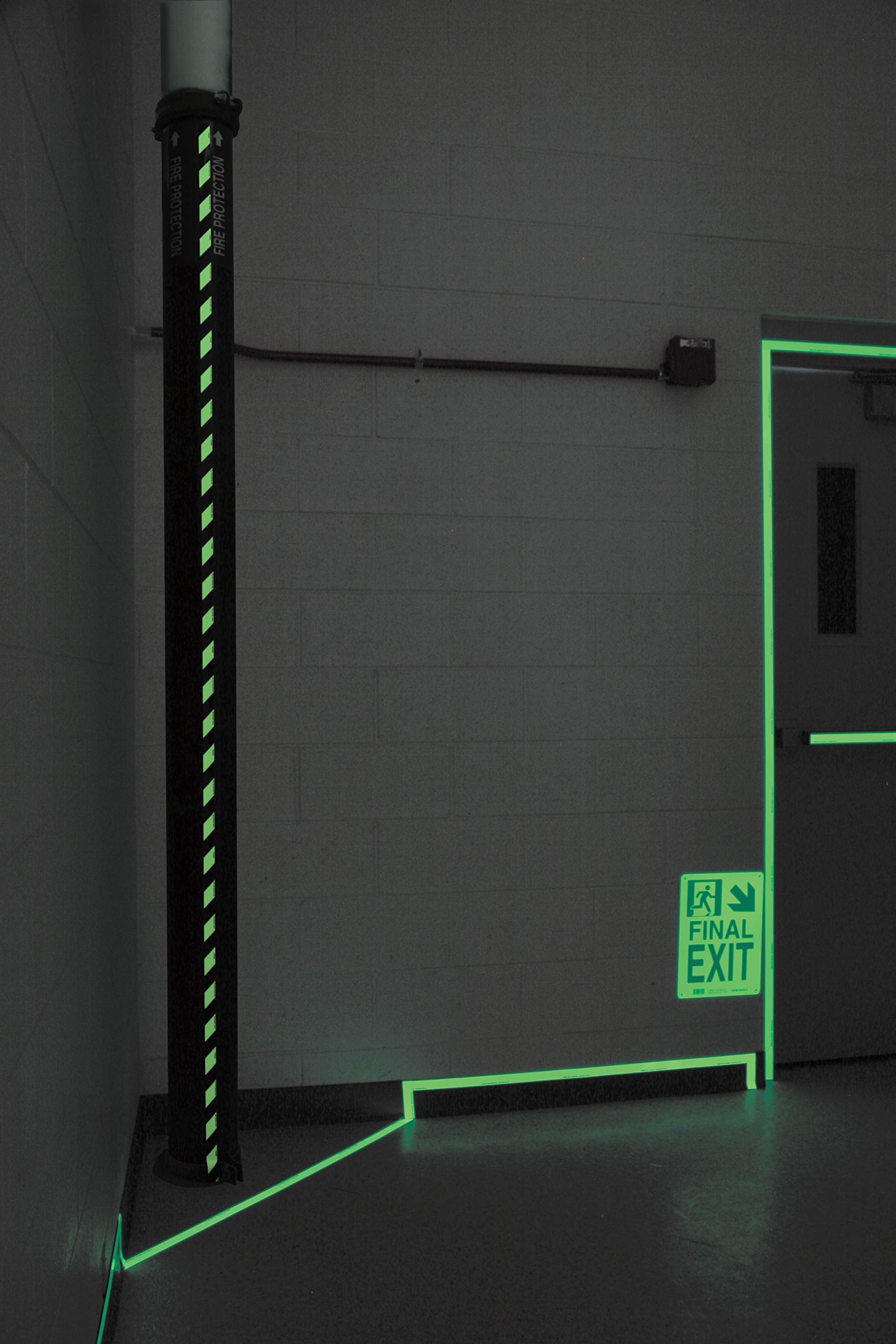 Brady 81870 High Intensity Glow-In-The-Dark Hazard Tape - 1
