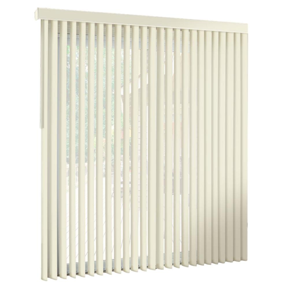 Premium PVC Vertical Blinds - Cordless, Custom Made in USA, Off White (Exact Sizes 86