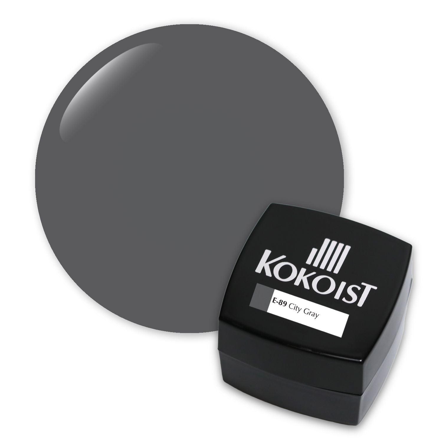 Kokoist E 89 City Gray Gel Polish - Premium Long Lasting Nail Polish for Salon & Home Manicure - Perfect for Professional Nail Artists & DIY Nail Enthusiasts