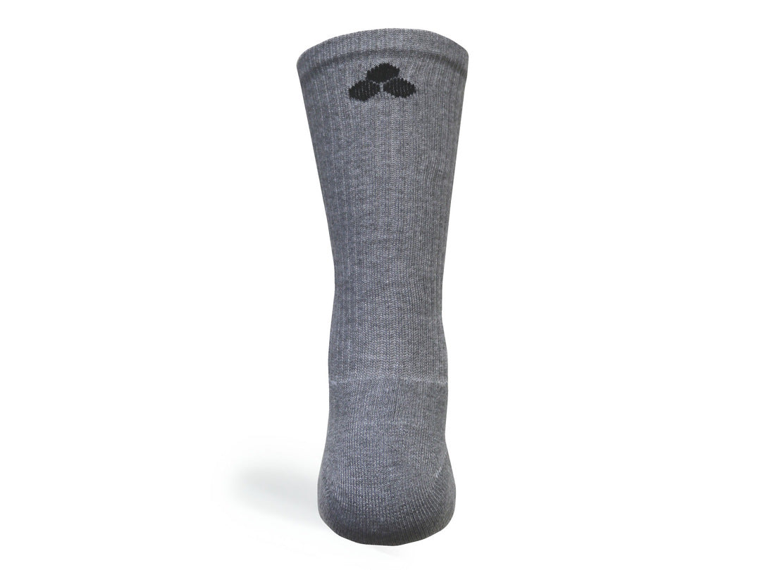 CF2 Crew Gray Socks 3-Pack - Soft Comfortable Athletic Socks for Men & Women - Perfect for Running, Gym & Everyday Wear