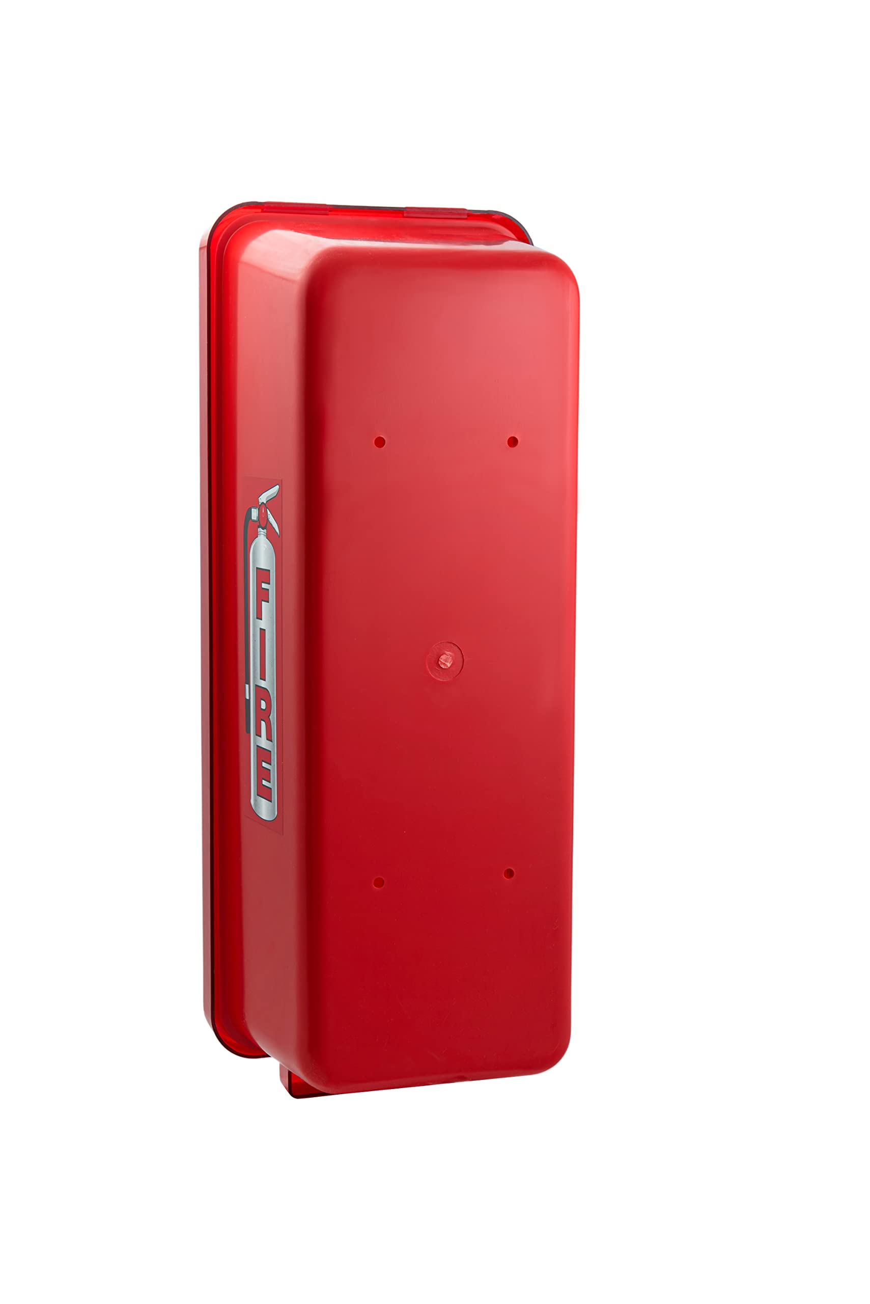 10 lb. Red Surface-Mounted Fire Extinguisher Cabinet with Clear Pull-Cover - Wall Mounted Safety Storage for Home, Garage & Outdoor Use - UL Certified Fire Protection Equipment