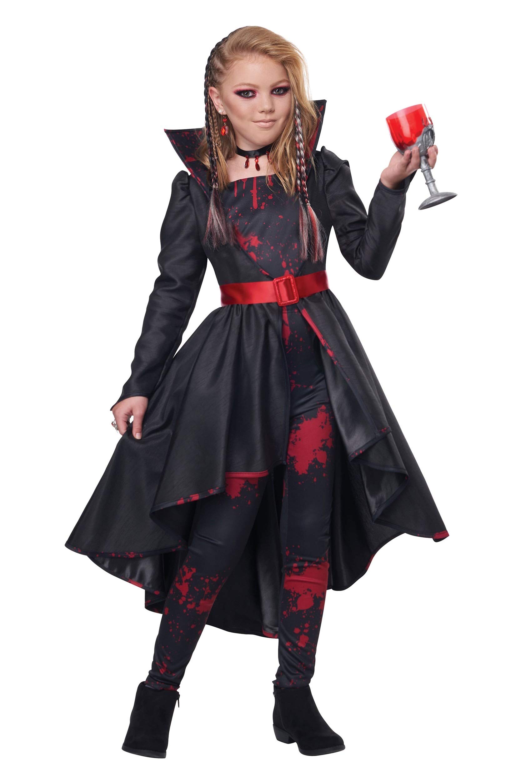 Girls Bad Blood Costume - Halloween, Cosplay & Themed Party Outfit for Kids & Teens