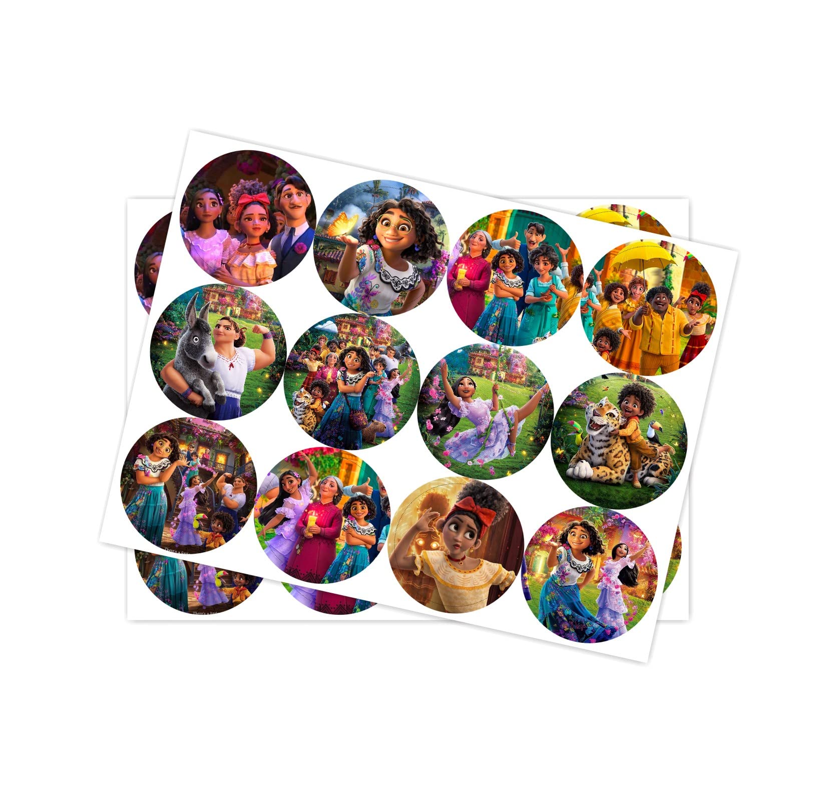 Encanto Stickers 120pcs - Disney Encanto Birthday Party Supplies for Kids, Boys & Girls - Perfect for Party Decorations, Gift Bags, Scrapbooking & DIY Crafts
