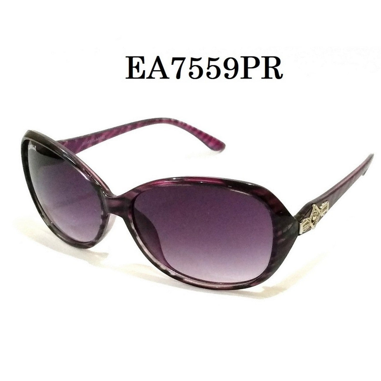 Stylish Purple Sunglasses for Women - Trendy UV Protection Shades EA7559PR - Perfect for Outdoor Activities, Beach & Driving