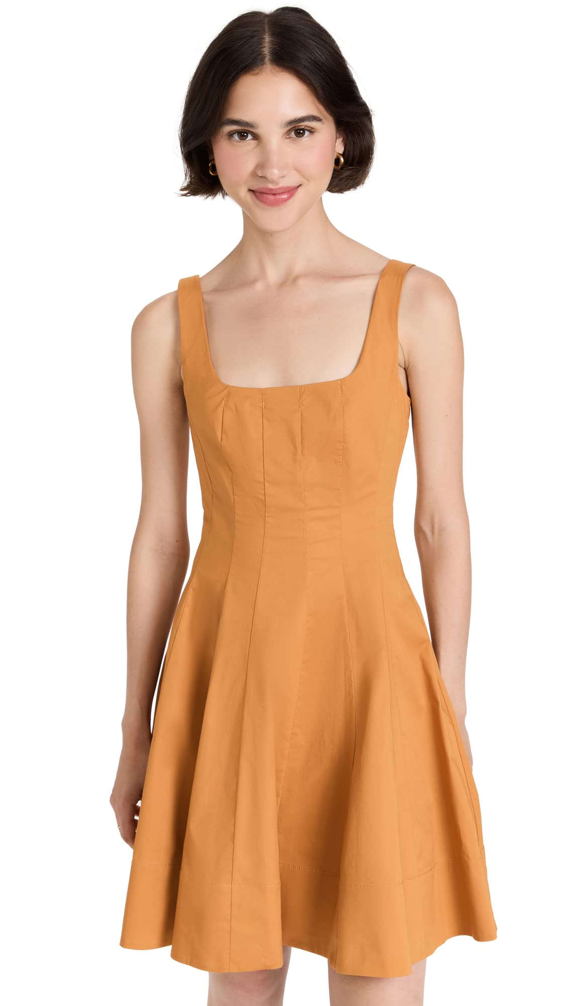 STAUD Women's Mini Wells Dress - Flowy Short Sleeve Summer Dress for Women | Perfect for Beach Vacations, Brunch Dates & Casual Outings