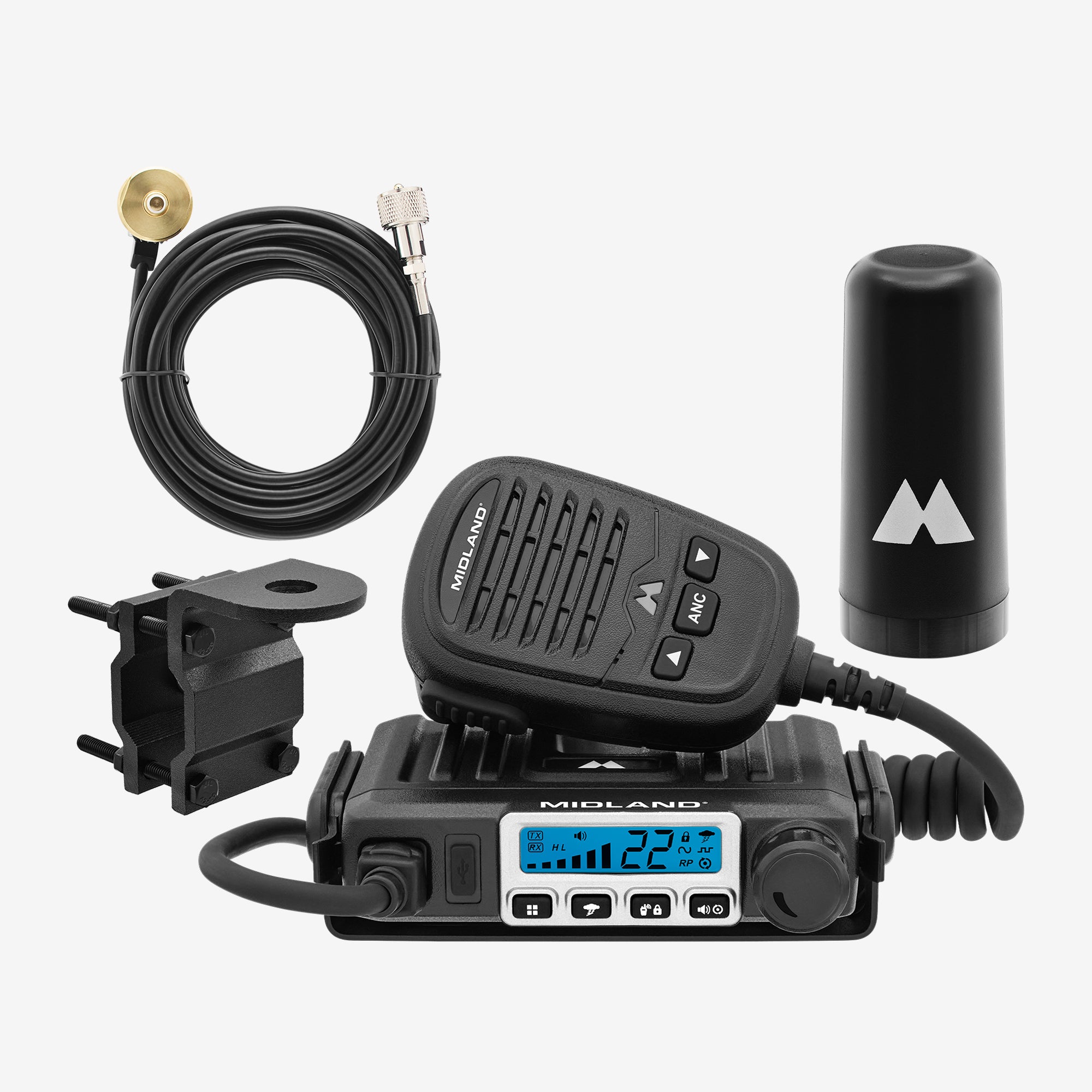 MicroMobile® GMRS 15 Watt Two-Way Farm Tractor Radio Bundle MXT115AGVP3 - Long Range Communication for Agriculture, Construction & Outdoor Adventures