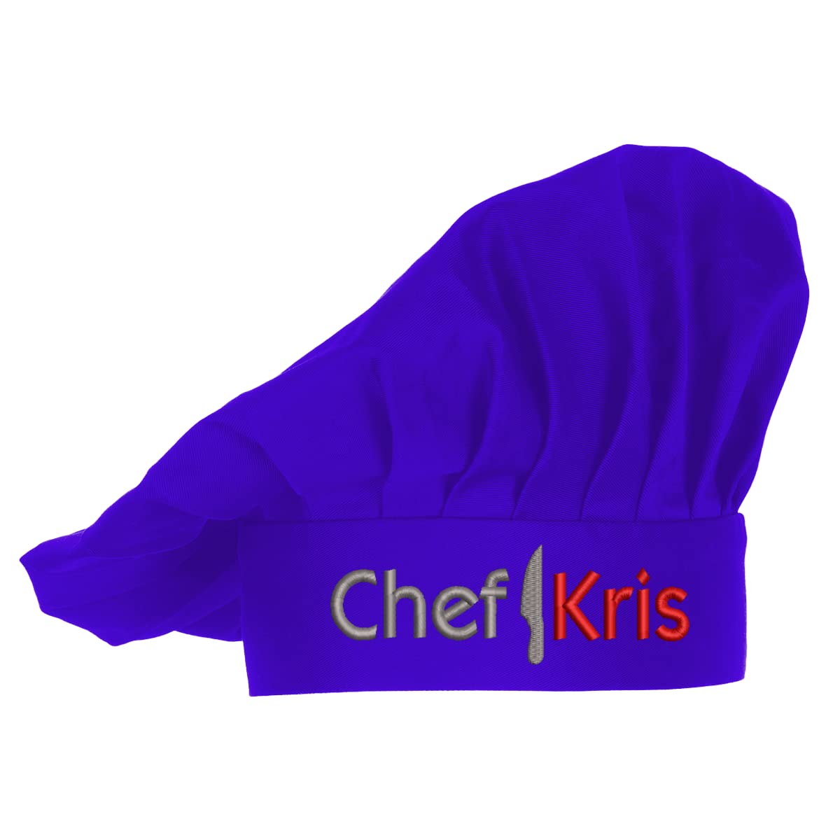 Custom Embroidered Chef Hat - Adjustable Velcro Back Chef Cap for Bakers & Kitchen Professionals | Perfect for Cooking, Baking, Catering & Culinary Events