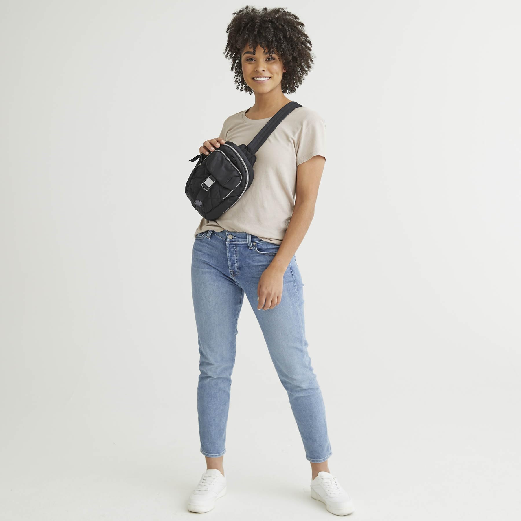 Vera Bradley Women's Performance Twill Utility Sling Backpack - Lightweight Crossbody Bag for Travel, Work & School | Water-Resistant & Adjustable Strap