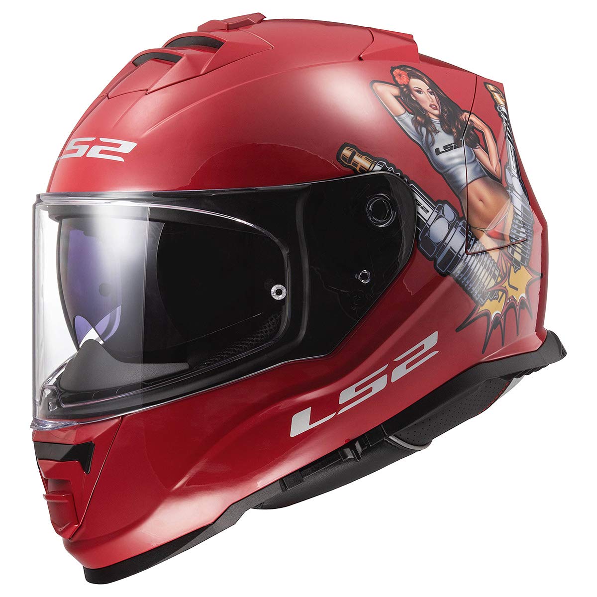 LS2 Assault Full Face Motorcycle Helmet with Sun Shield - DOT Certified for Safety - Ideal for Street Riding, Touring & Commuting