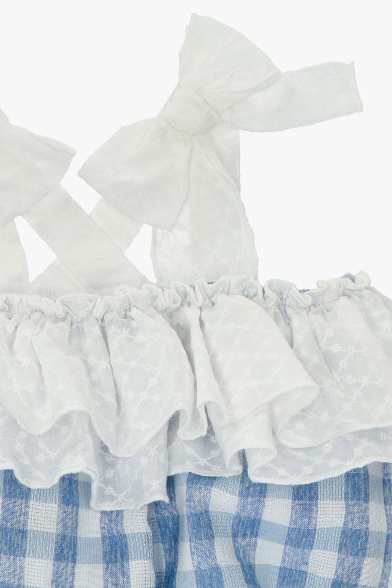 Zelda French Blue Gingham Shortie Pajamas - Soft Cotton Sleepwear for Women, Cute Lounge Set for Bedtime & Relaxation at Home