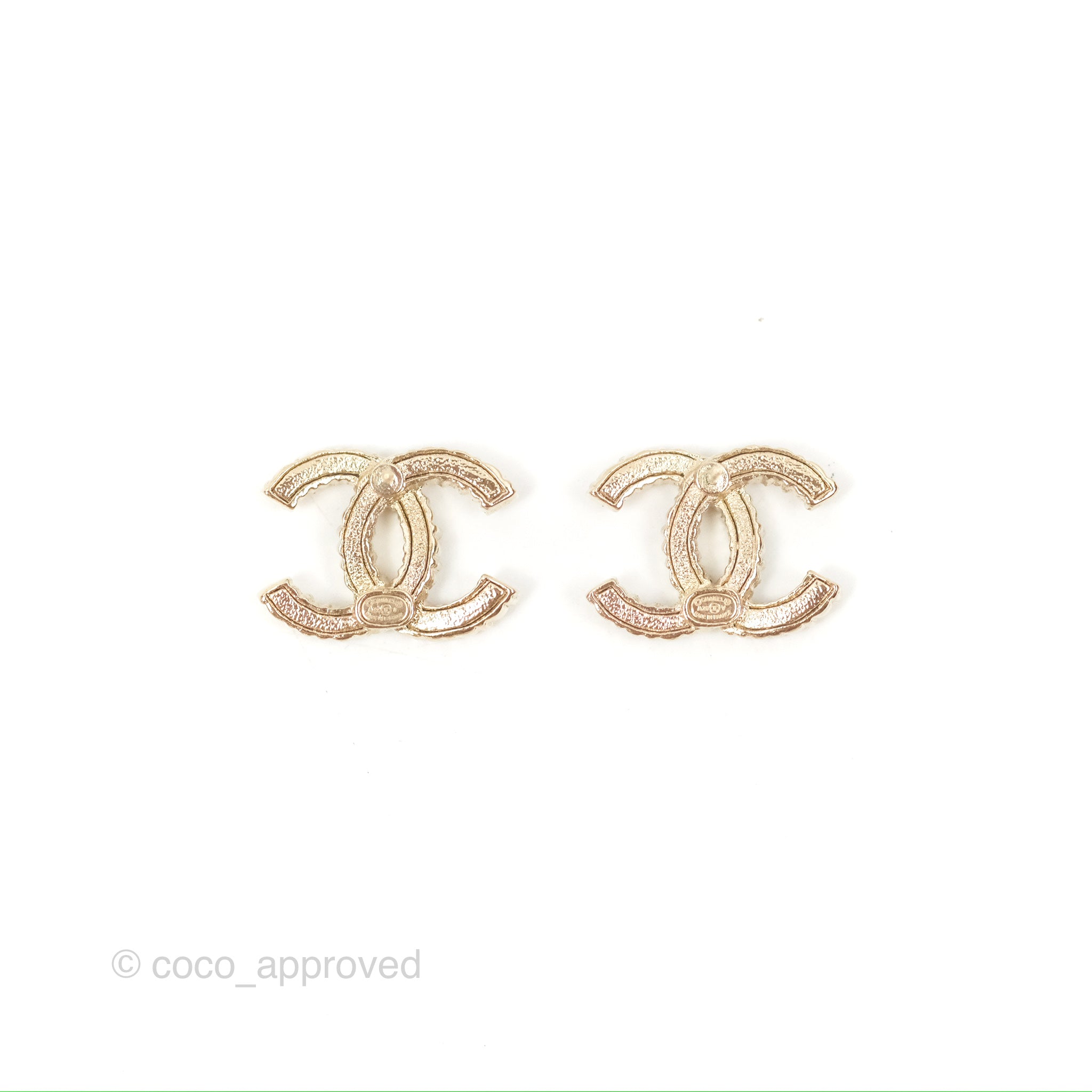 Chanel CC Logo Earrings for Women - Rainbow Gold Tone 20V Fashion Jewelry - Perfect for Parties, Weddings & Special Occasions