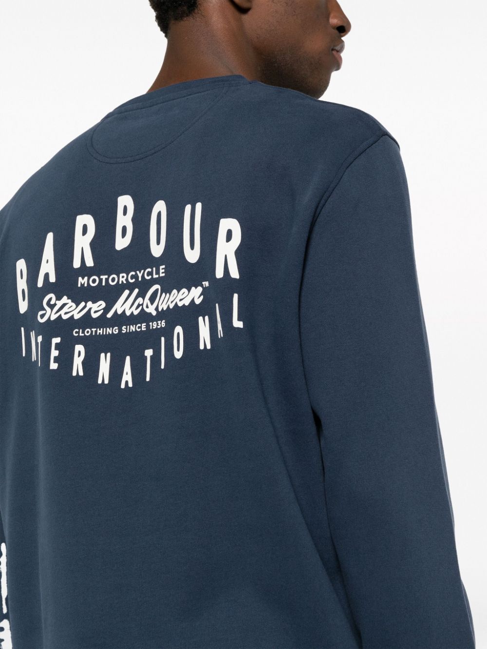 BARBOUR INTERNATIONAL Men's Blue Sweater - Classic Knit Pullover for Casual Wear & Outdoor Activities