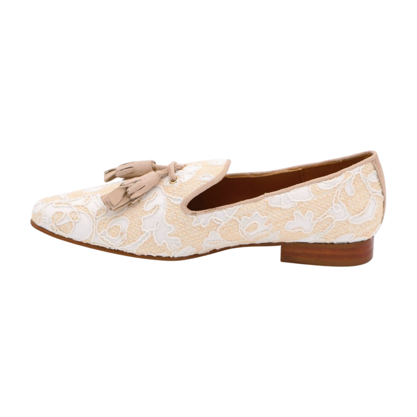 PEDRO MIRALLES Cream & White Embossed Tassel Loafers 3670 | Comfortable Slip-On Dress Shoes for Men | Perfect for Business, Office & Formal Occasions
