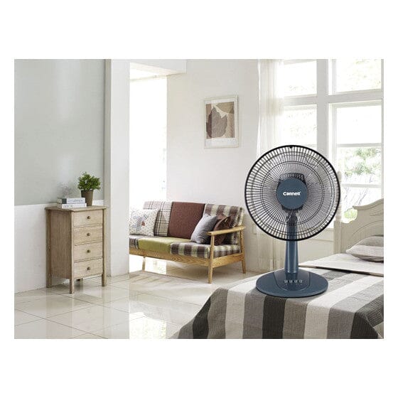 Cornell 12 Inch Table Fan - Quiet, Energy Efficient, 3 Speed Settings (CFNT122GY/CFNT122WHX) - Perfect for Home, Office, and Dorm Room Cooling