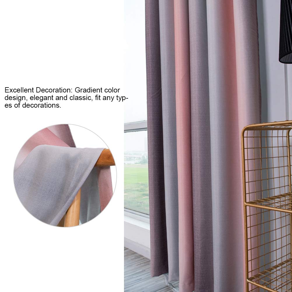 Yosoo Blackout Curtains for Bedroom & Living Room - Gradient Stripe Window Panels, Room Divider, Hotel Shade Drapes - Perfect for Light Blocking, Privacy & Home Decor (#2)