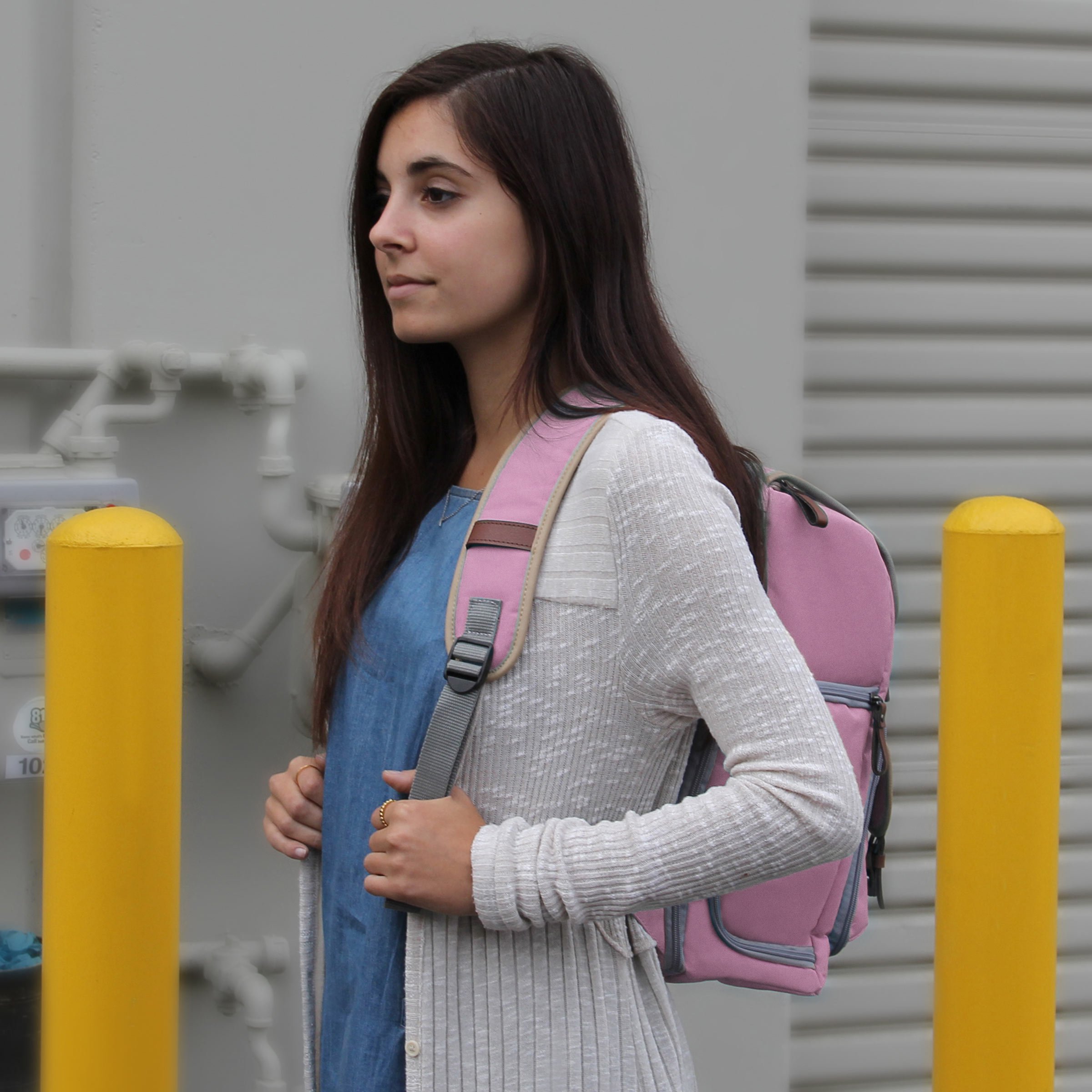 Professional DSLR/SLR/Mirrorless Camera Backpack with Tablet Compartment, Tripod Holder & Waterproof Rain Cover - Pink Mid-Size for Travel, Hiking & Outdoor Photography