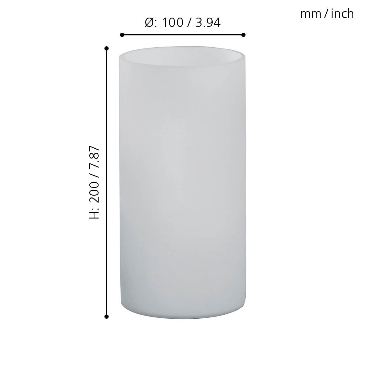 Eglo Geo Opal Glass Cylinder Table Lamp - Modern LED Bedside & Living Room Lighting for Home Decor