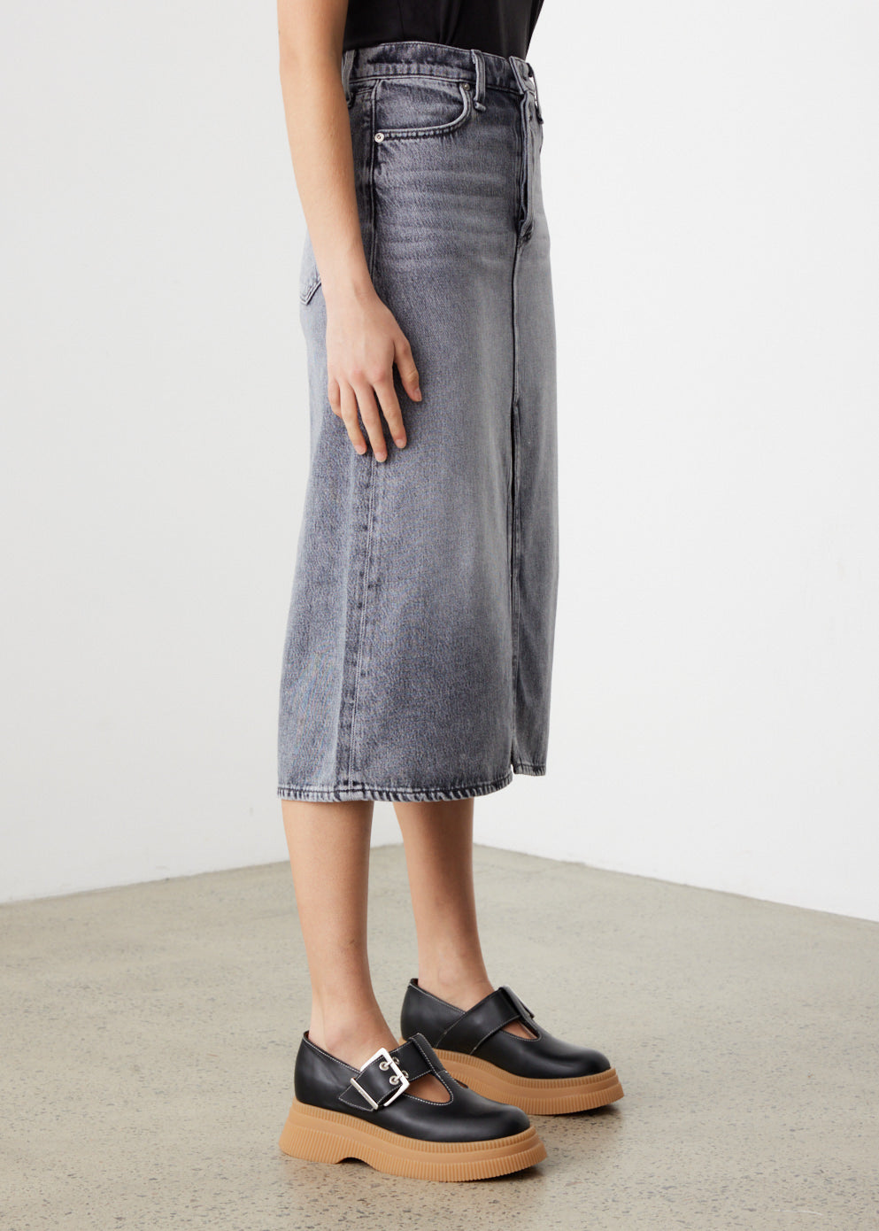 Broken In Denim High Rise Skirt - Vintage Washed Distressed Denim Mini Skirt for Women | Perfect for Casual Outfits, Street Style & Music Festivals