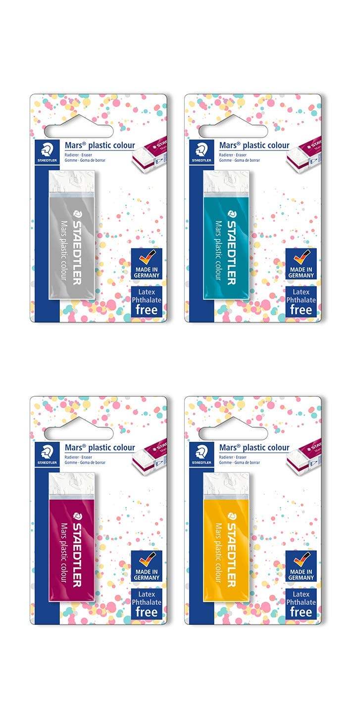 STAEDTLER Mars Plastic Eraser - 2-Pack Premium Quality Color Sandwich Design for Artists & Students | Perfect for Sketching, Drawing & School Projects