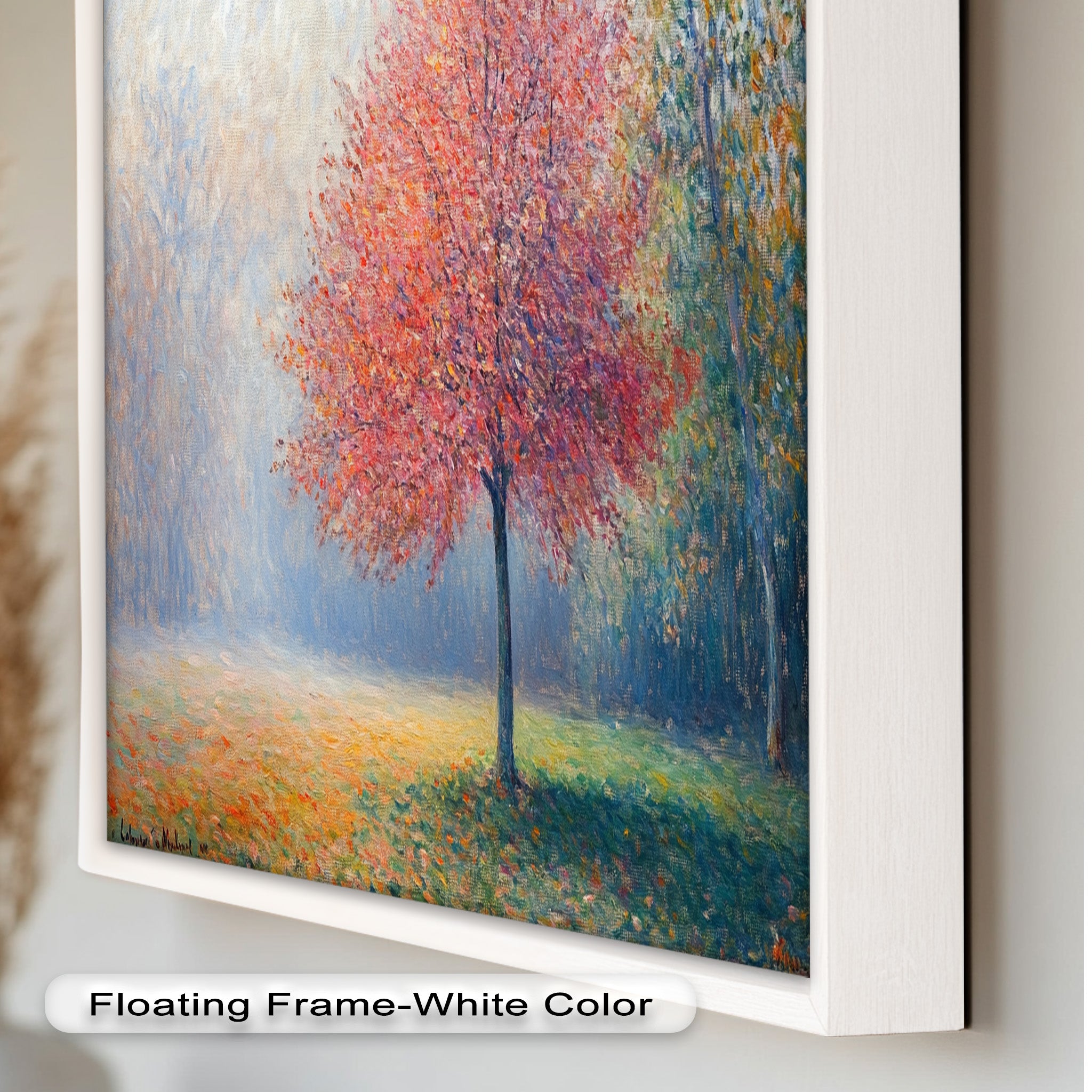 Autumn Radiance Impressionist Oil Painting - Handmade Landscape Artwork for Home Decor, Office Wall, Living Room & Gift