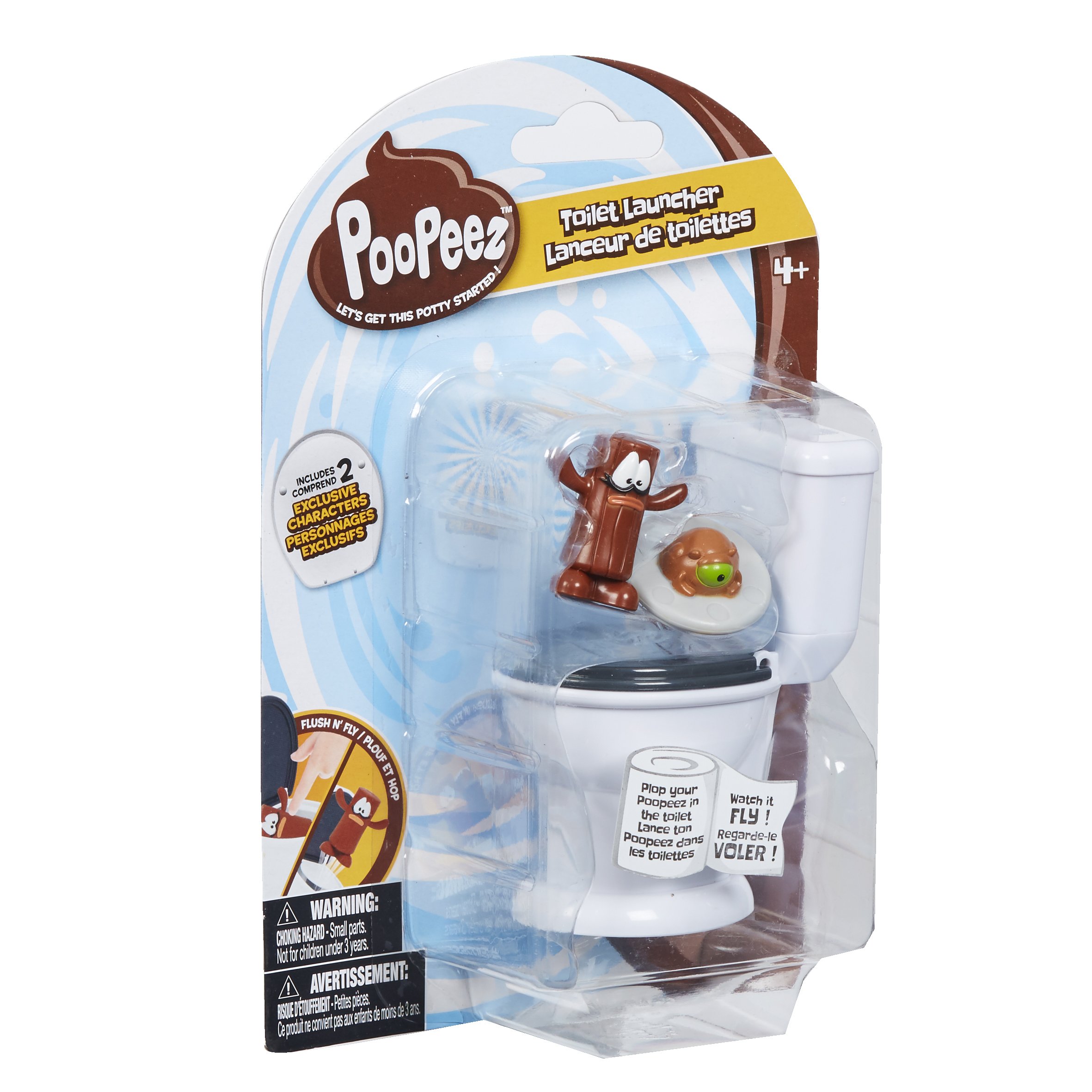 Poopeez Series 1 Toilet Launcher Playset - Squishy Collectible Toy for Kids | Fun Bathroom & Stress Relief Toy for Boys & Girls | Perfect Gift for Birthday & Party Games