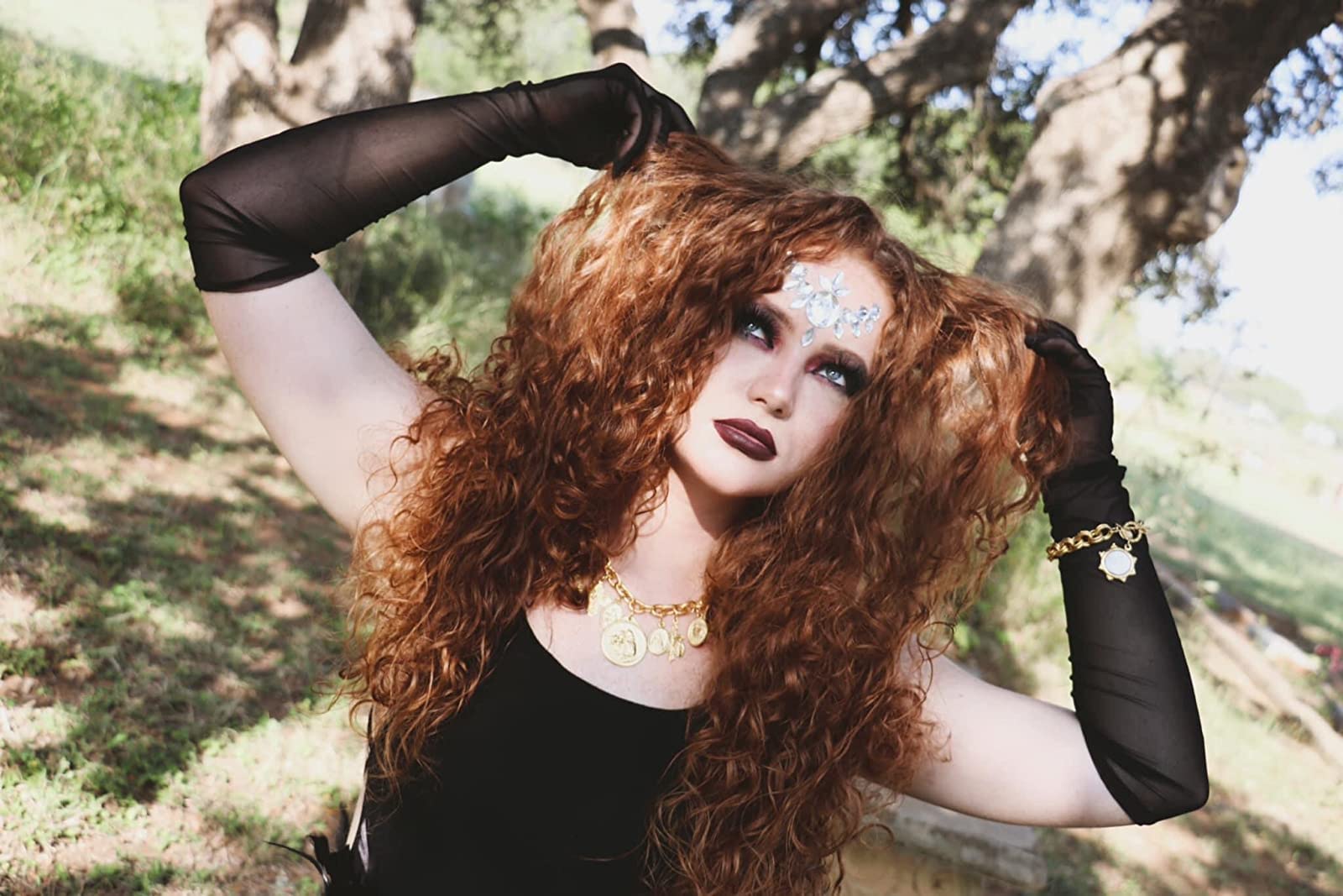Luwint Elegant Tulle Mesh Gloves for Opera, Party & Costume - UV Protection & Sun Protection - Perfect for Evening Events, Weddings & Theatrical Performances