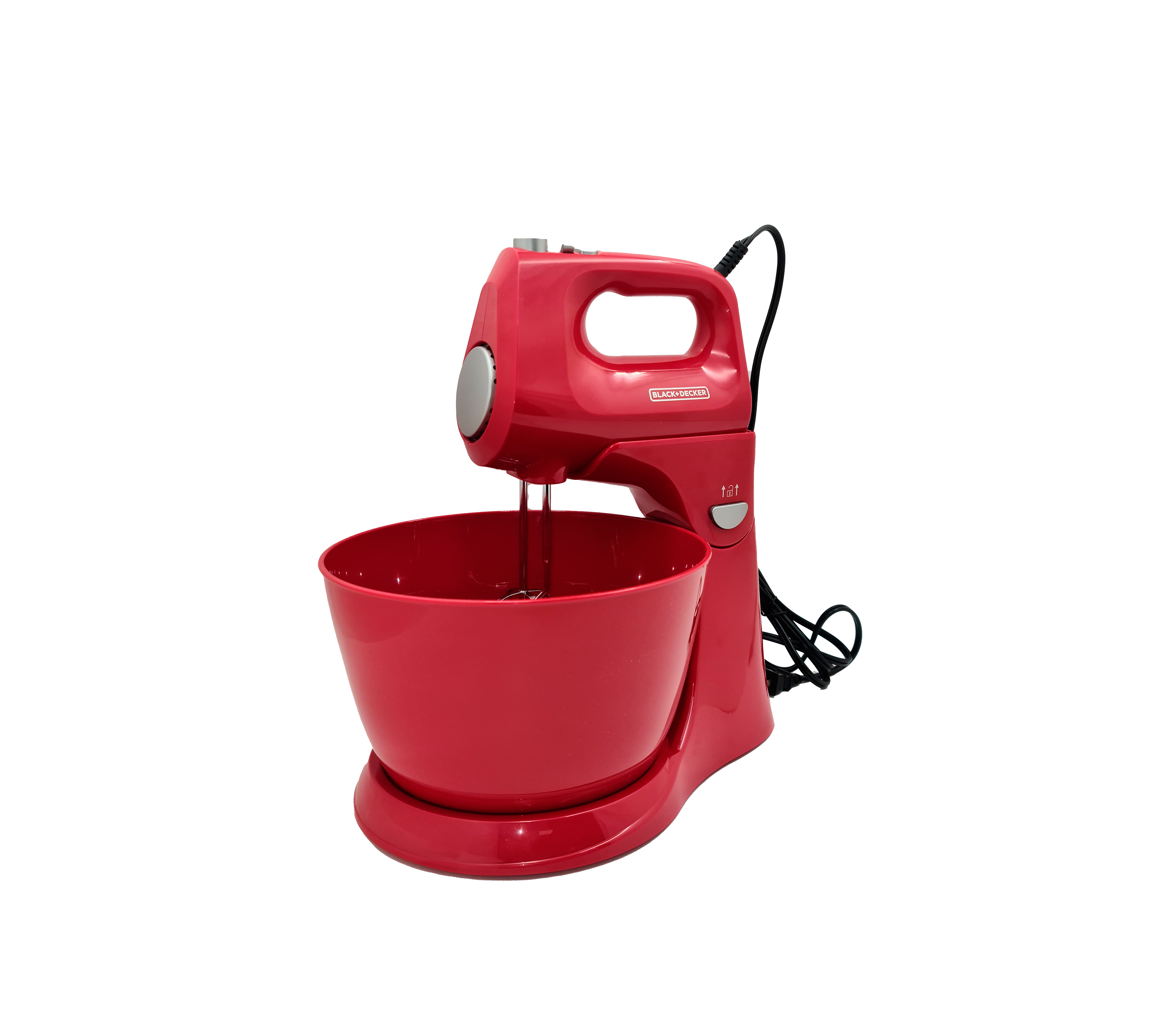 2-in-1 Red Stand Mixer with 5-Speed Settings | Black & Decker | Perfect for Baking Cakes, Cookies & Dough | Commercial & Home Kitchen Use