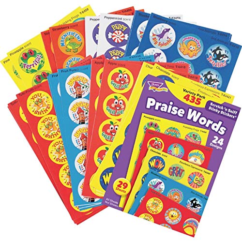 Trend Stinky Stickers Variety Pack - 432 Fun & Smelly Stickers (8 Packs) - Perfect for Kids' Scrapbooking, Reward Incentives & Classroom Activities