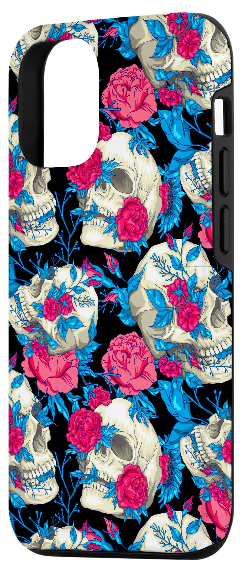 iPhone 12/12 Pro Sugar Skull Case - Day of The Dead Dia De Los Muertos Protective Phone Cover | Perfect for Halloween, Mexican Culture Celebrations & Unique Gift Giving