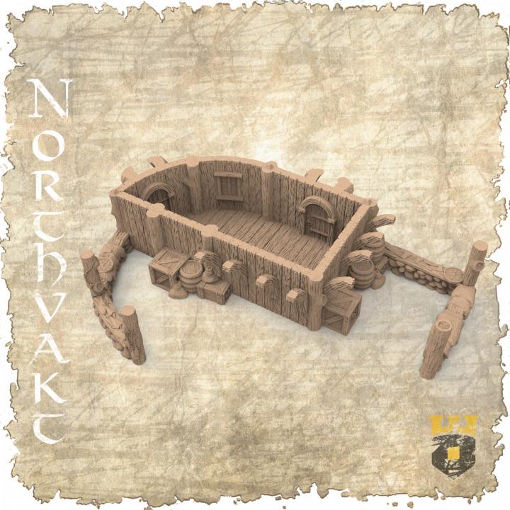 Viking Market Building Kit - Medieval Era Marketplace Model for Tabletop RPGs, Dioramas & Wargaming | Perfect for Viking Village Scenes, Historical Displays & Fantasy Gaming