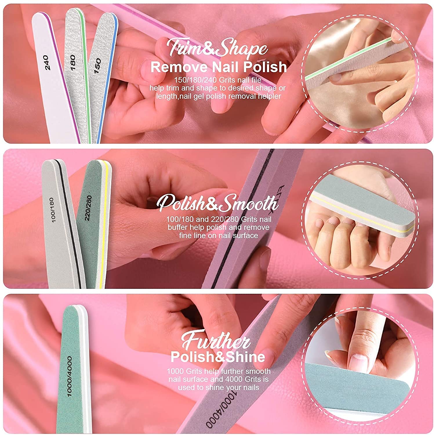 RoyalKart Professional Nail Art Kit for Women - 5 Stamping Plates, 6 Nail Buffers & Files, 2 Sponges, Stamper & Accessories | DIY Manicure & Pedicure Set for Home Salon, Party Nail Designs & Gift Ideas